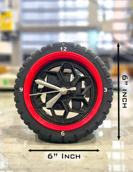 Wheel Design Desk Clock