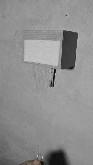 Miniature Car Garage Key Holder with 1:64 Scale Model – Wall Mount with Opening Garage Door (With Car)