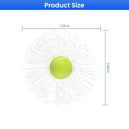 3D Broken Glass Football Car Sticker