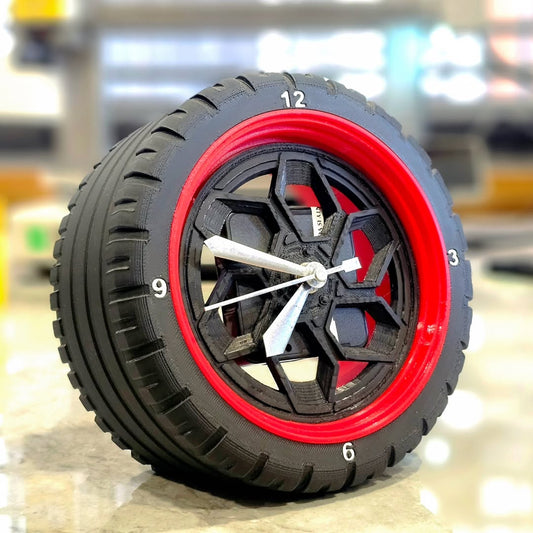 Wheel Design Desk Clock