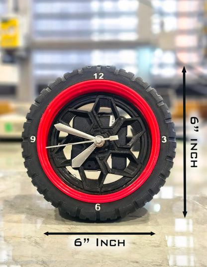 Wheel Design Desk Clock