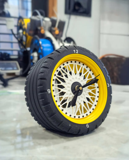 Wheel Design Desk Clock